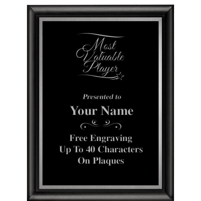 6"X8" CLASSIC BLK SHINY PLQ SV