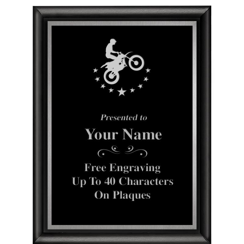 6"X8" CLASSIC BLK SHINY PLQ SV