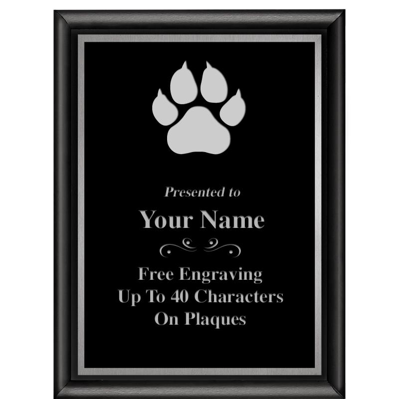 6"X8" CLASSIC BLK SHINY PLQ SV