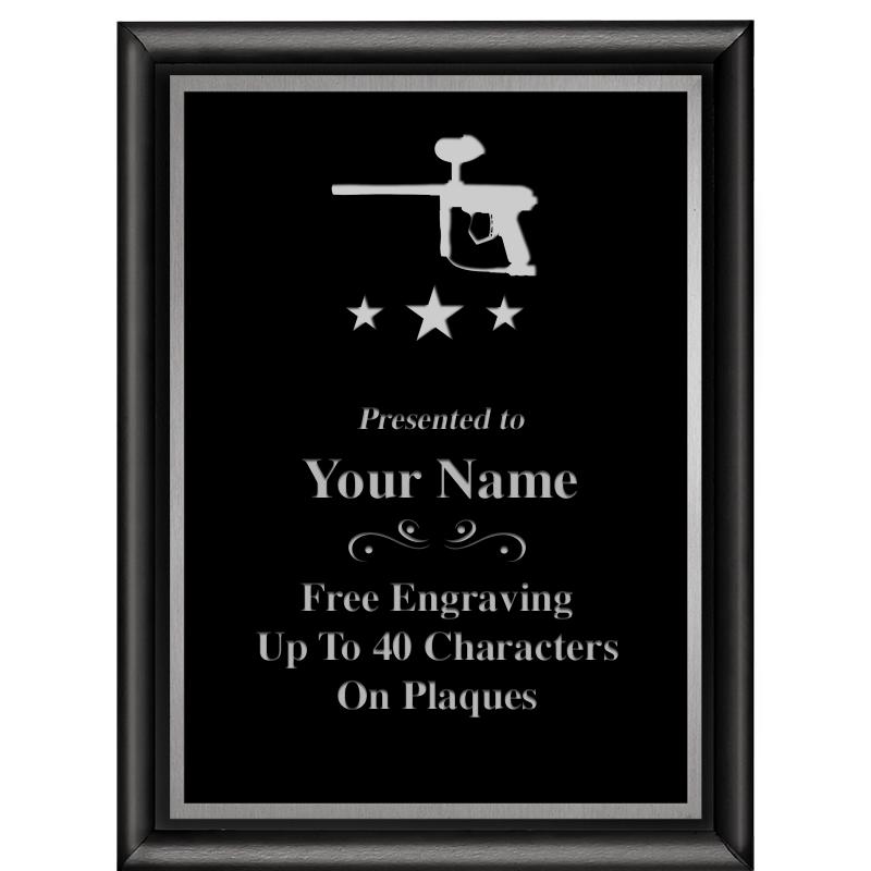 6"X8" CLASSIC BLK SHINY PLQ SV