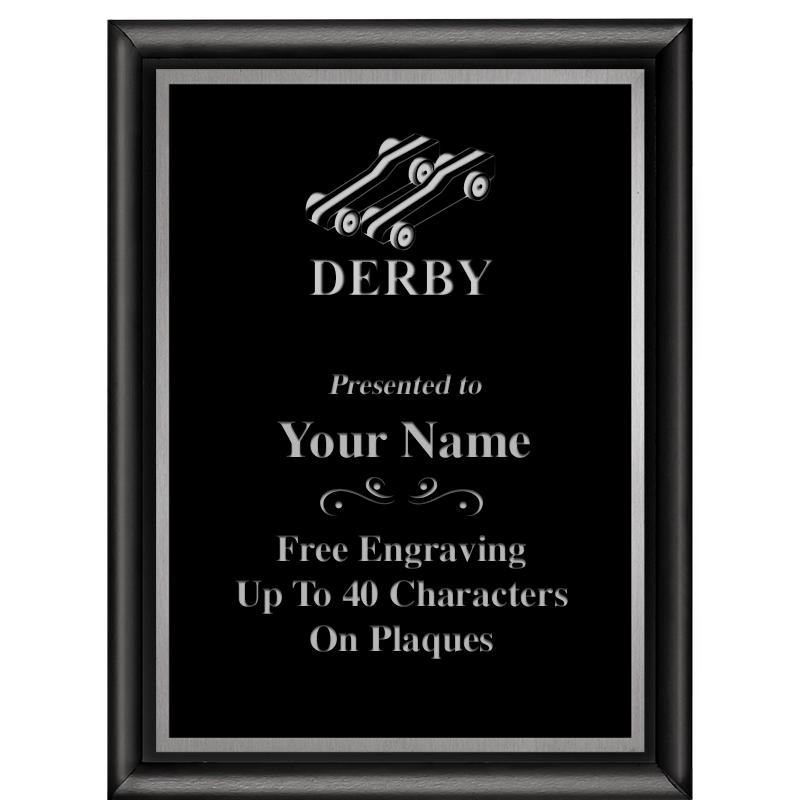 6"X8" CLASSIC BLK SHINY PLQ SV