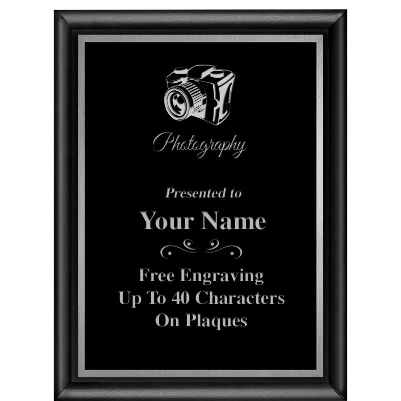 6"X8" CLASSIC BLK SHINY PLQ SV