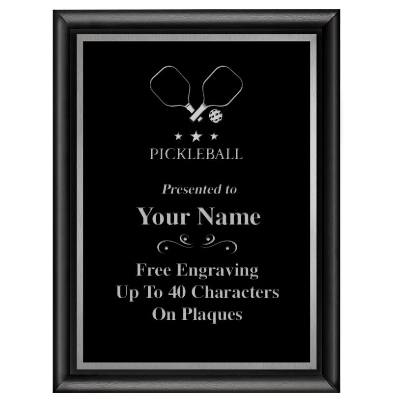 6"X8" CLASSIC BLK SHINY PLQ SV