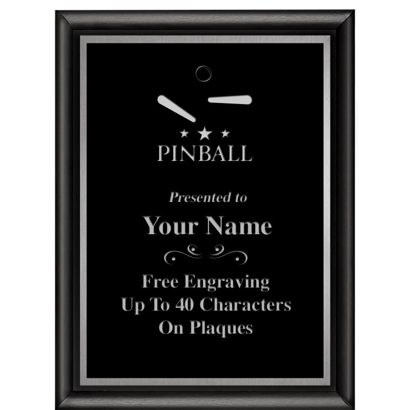 6"X8" CLASSIC BLK SHINY PLQ SV