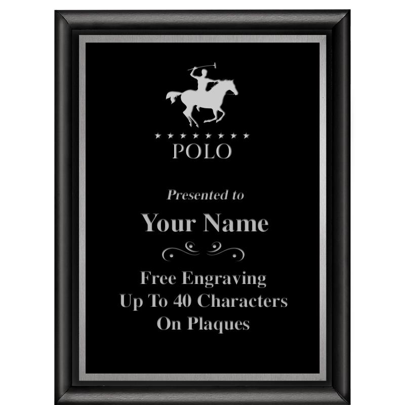 6"X8" CLASSIC BLK SHINY PLQ SV