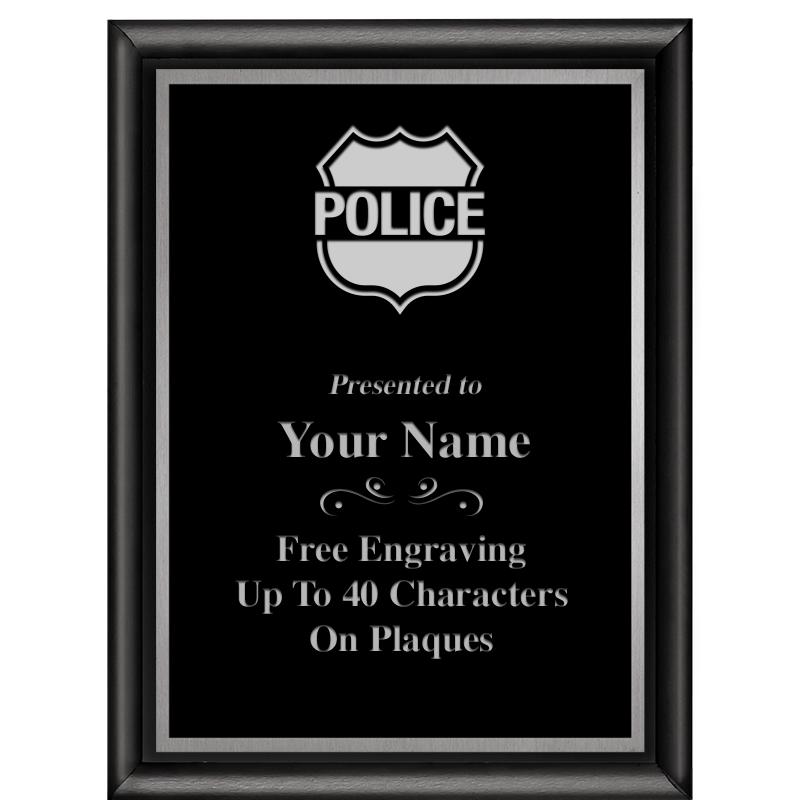 6"X8" CLASSIC BLK SHINY PLQ SV