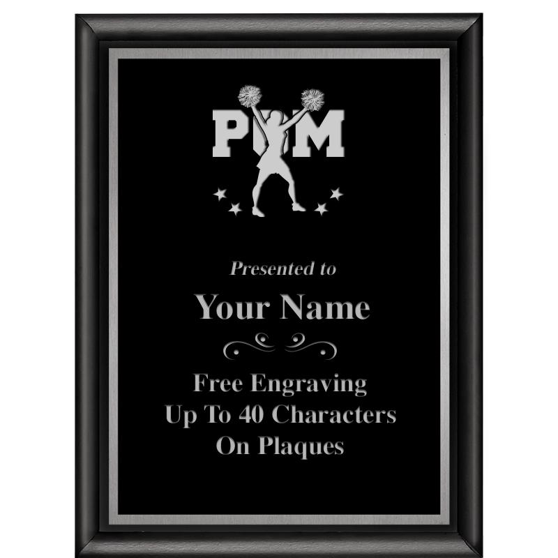 6"X8" CLASSIC BLK SHINY PLQ SV