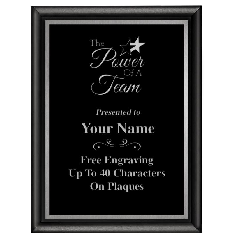 6"X8" CLASSIC BLK SHINY PLQ SV