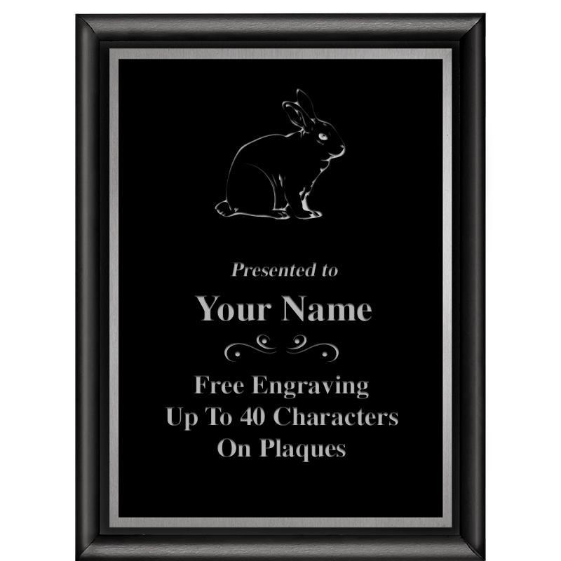 6"X8" CLASSIC BLK SHINY PLQ SV