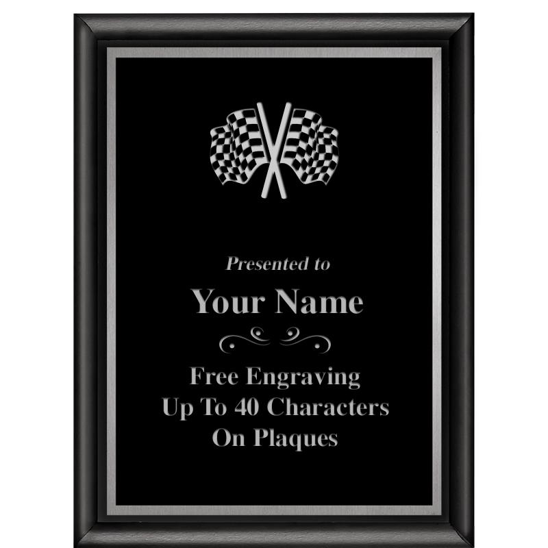 6"X8" CLASSIC BLK SHINY PLQ SV