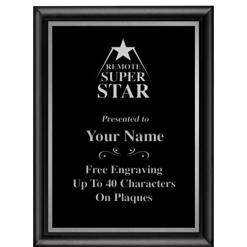 6"X8" CLASSIC BLK SHINY PLQ SV