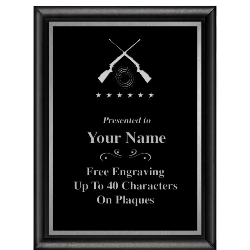 6"X8" CLASSIC BLK SHINY PLQ SV