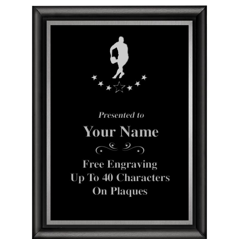 6"X8" CLASSIC BLK SHINY PLQ SV