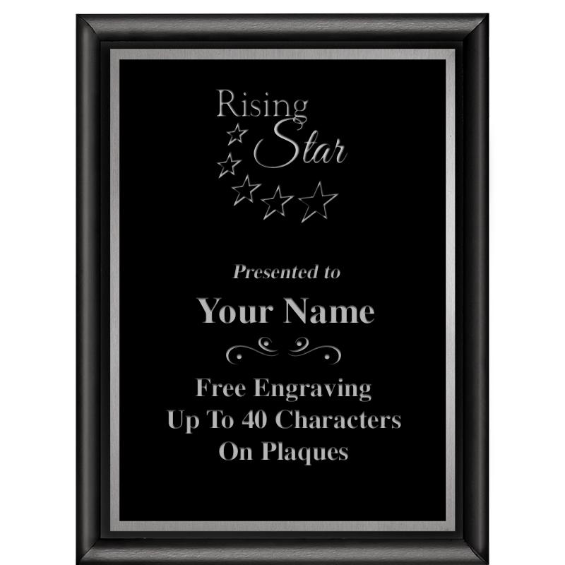 6"X8" CLASSIC BLK SHINY PLQ SV