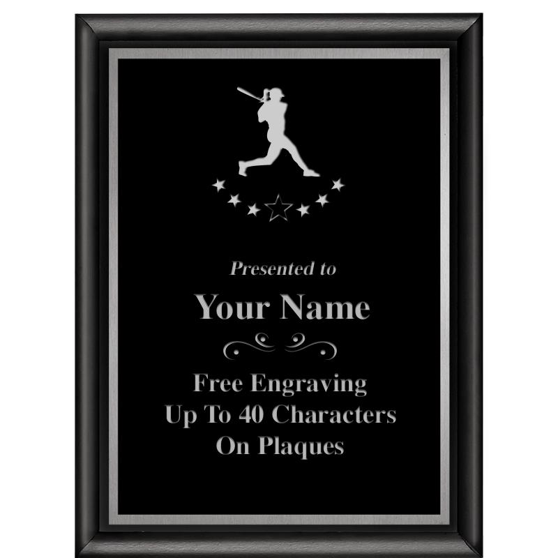 6"X8" CLASSIC BLK SHINY PLQ SV