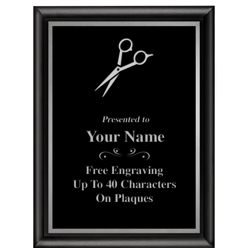 6"X8" CLASSIC BLK SHINY PLQ SV