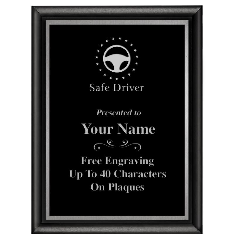 6"X8" CLASSIC BLK SHINY PLQ SV