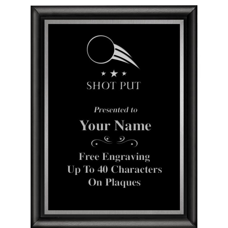 6"X8" CLASSIC BLK SHINY PLQ SV