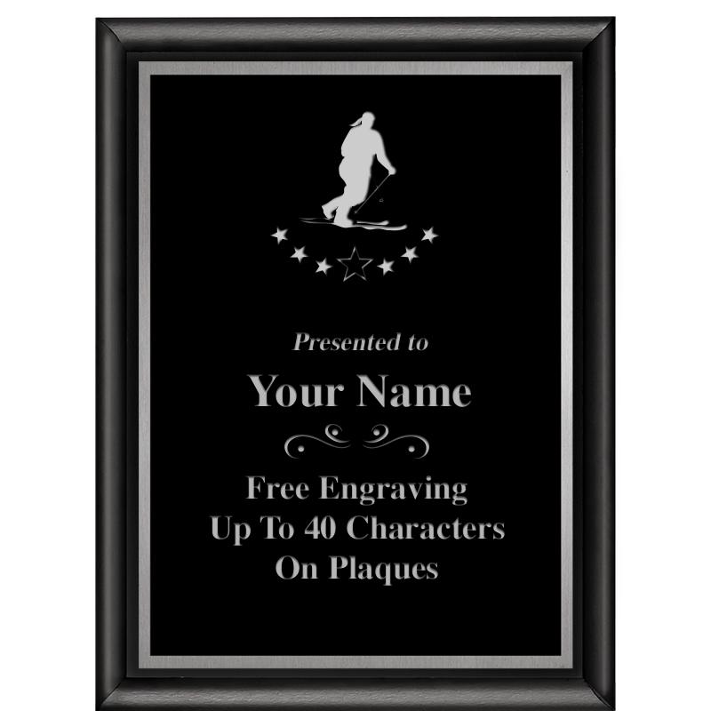 6"X8" CLASSIC BLK SHINY PLQ SV