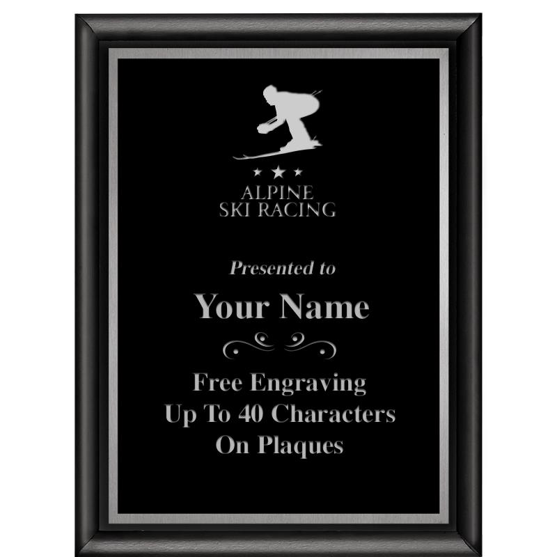 6"X8" CLASSIC BLK SHINY PLQ SV