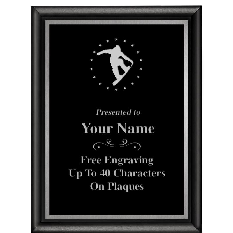 6"X8" CLASSIC BLK SHINY PLQ SV