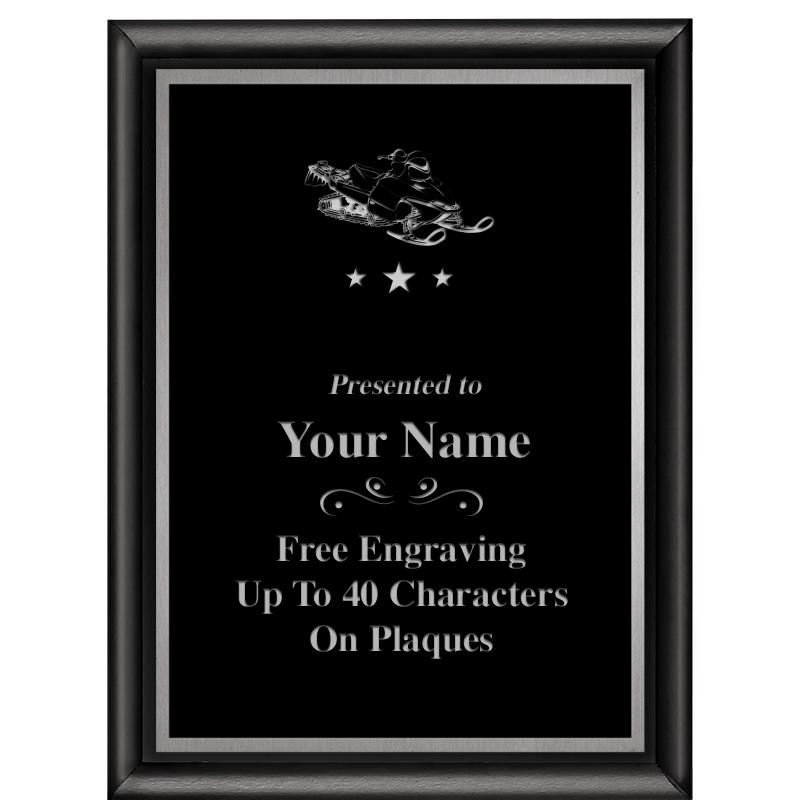 6"X8" CLASSIC BLK SHINY PLQ SV