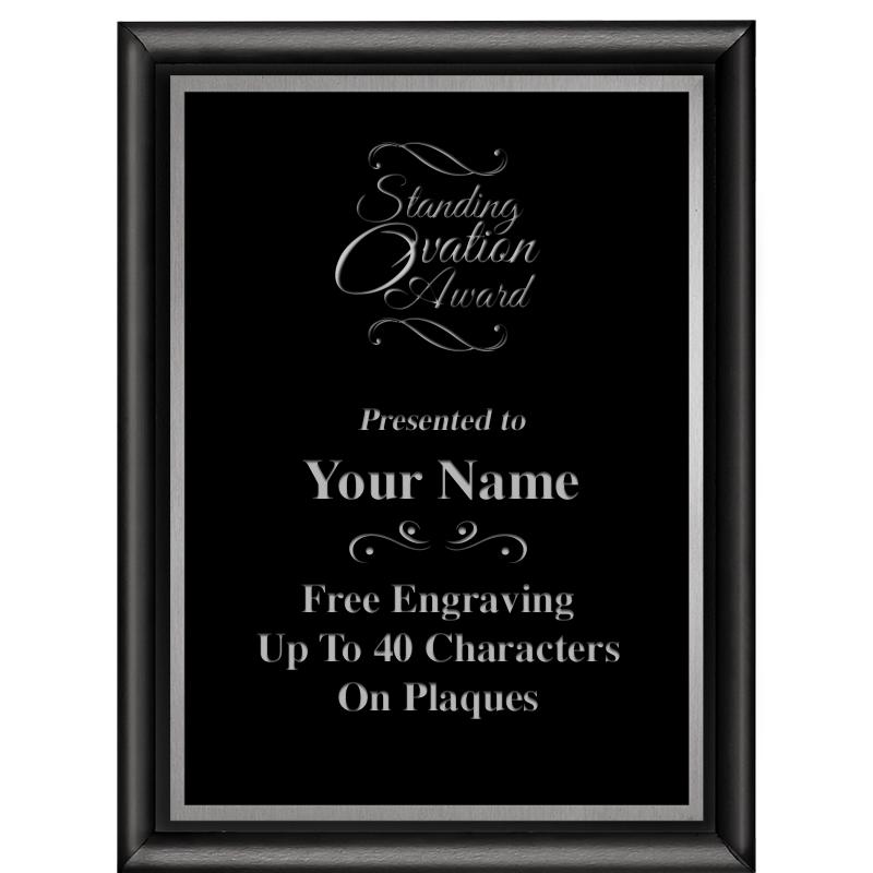 6"X8" CLASSIC BLK SHINY PLQ SV