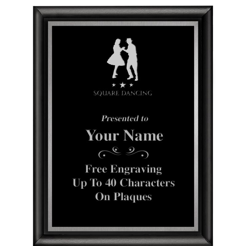 6"X8" CLASSIC BLK SHINY PLQ SV