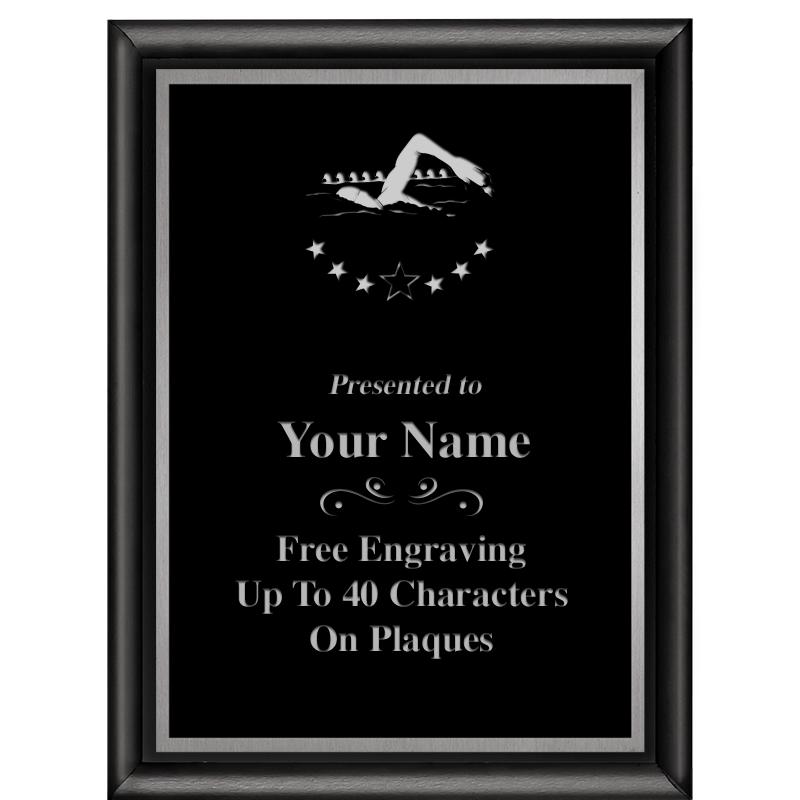 6"X8" CLASSIC BLK SHINY PLQ SV