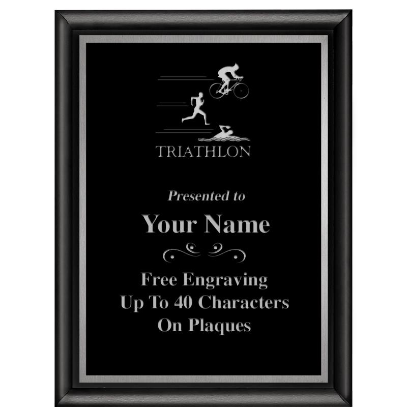 6"X8" CLASSIC BLK SHINY PLQ SV