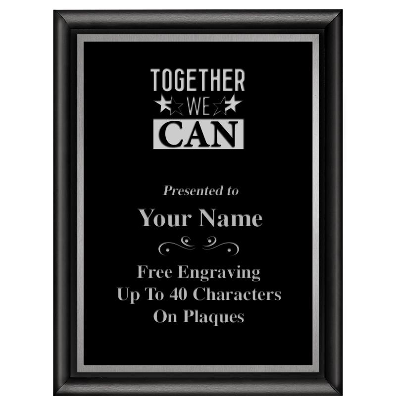 6"X8" CLASSIC BLK SHINY PLQ SV