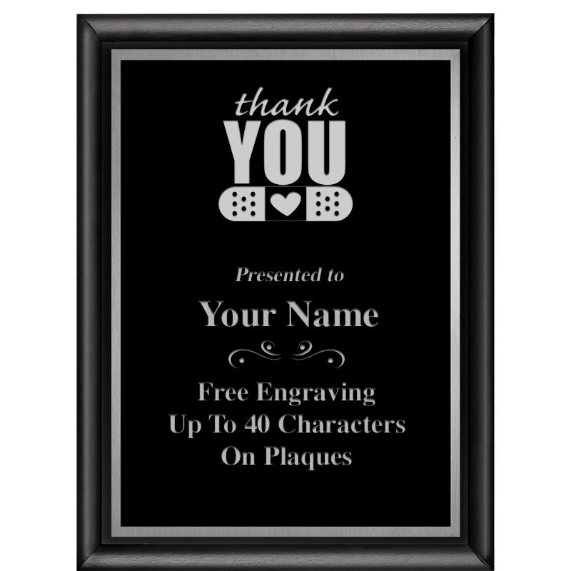 6"X8" CLASSIC BLK SHINY PLQ SV