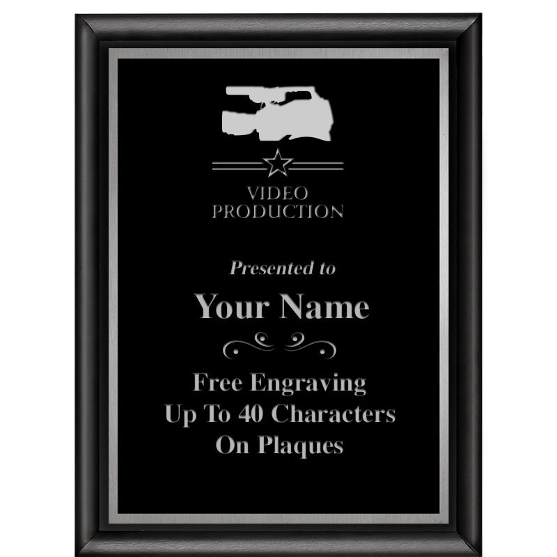 6"X8" CLASSIC BLK SHINY PLQ SV