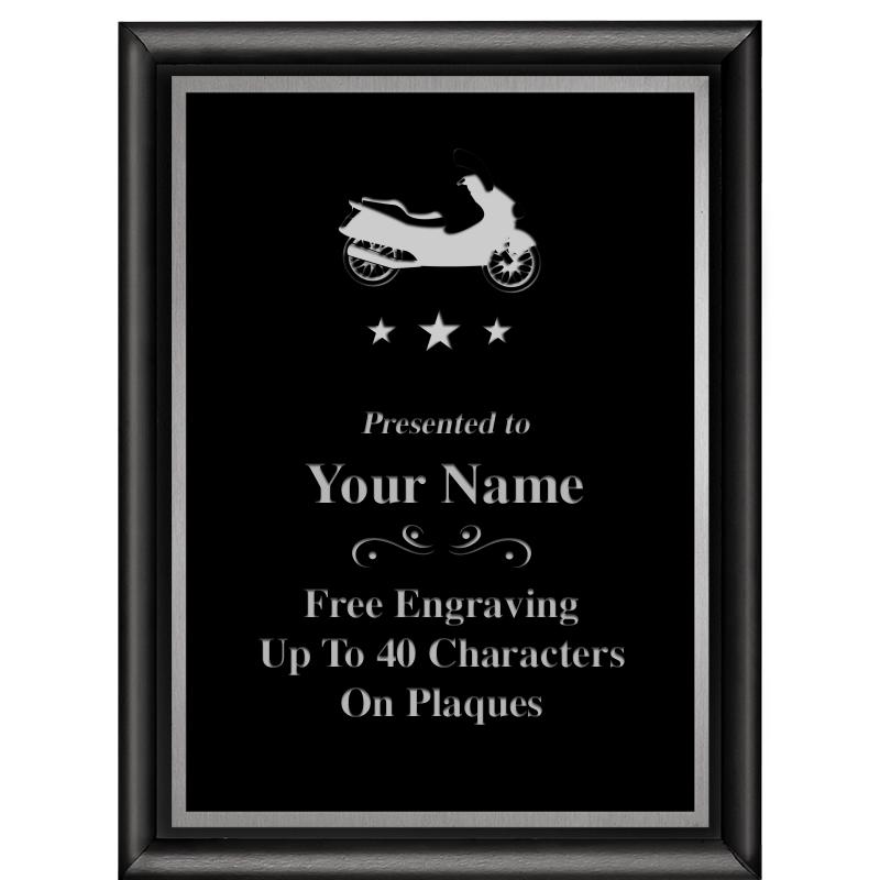 6"X8" CLASSIC BLK SHINY PLQ SV