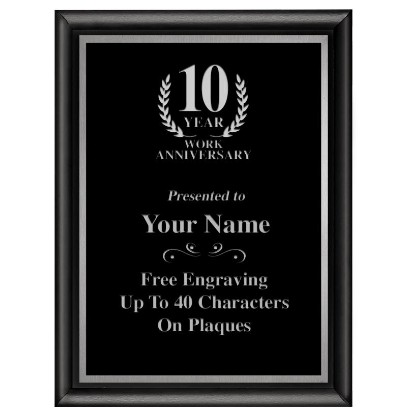 6"X8" CLASSIC BLK SHINY PLQ SV