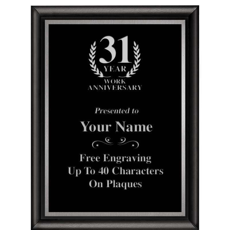 6"X8" CLASSIC BLK SHINY PLQ SV
