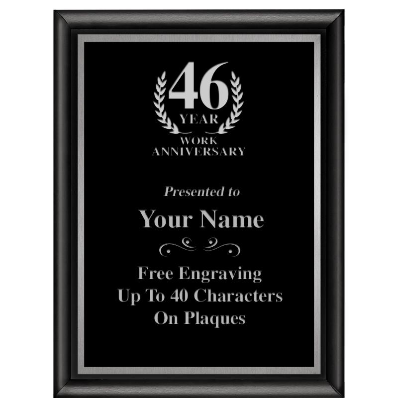 6"X8" CLASSIC BLK SHINY PLQ SV