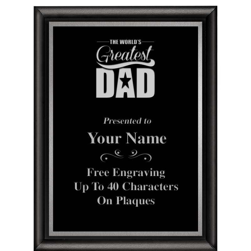 6"X8" CLASSIC BLK SHINY PLQ SV