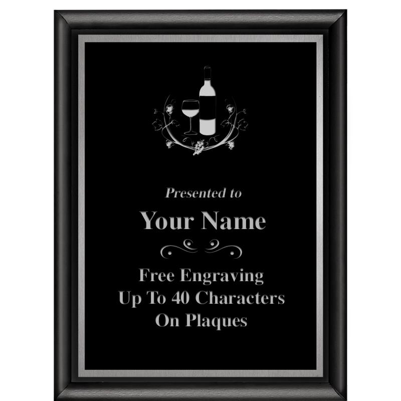 6"X8" CLASSIC BLK SHINY PLQ SV