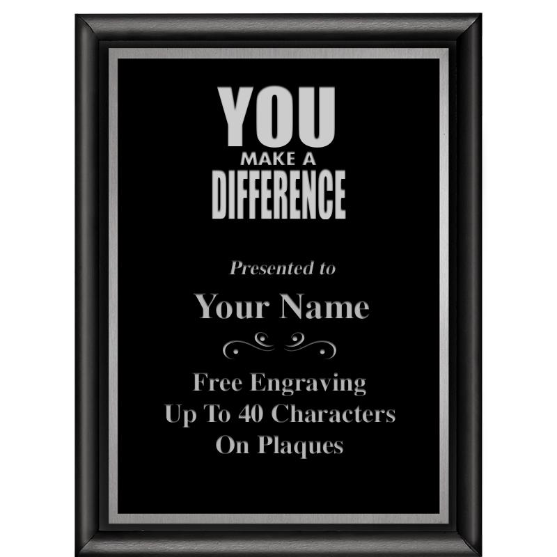 6"X8" CLASSIC BLK SHINY PLQ SV