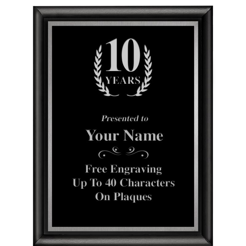 6"X8" CLASSIC BLK SHINY PLQ SV