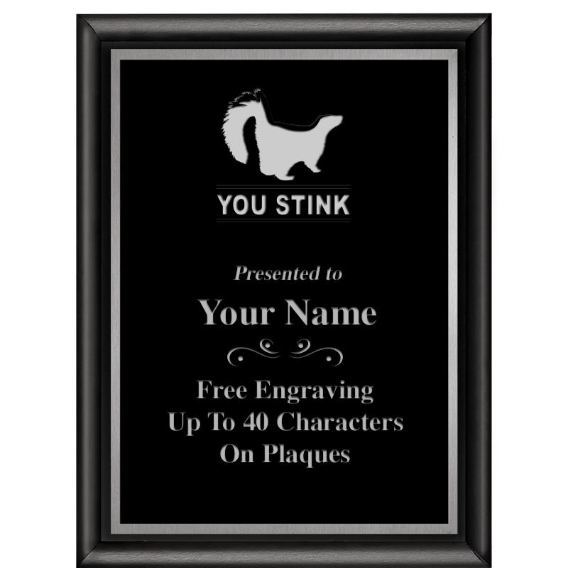 6"X8" CLASSIC BLK SHINY PLQ SV