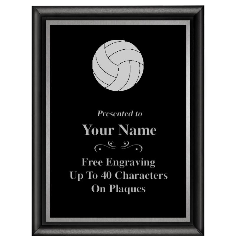 6"X8" CLASSIC BLK SHINY PLQ SV