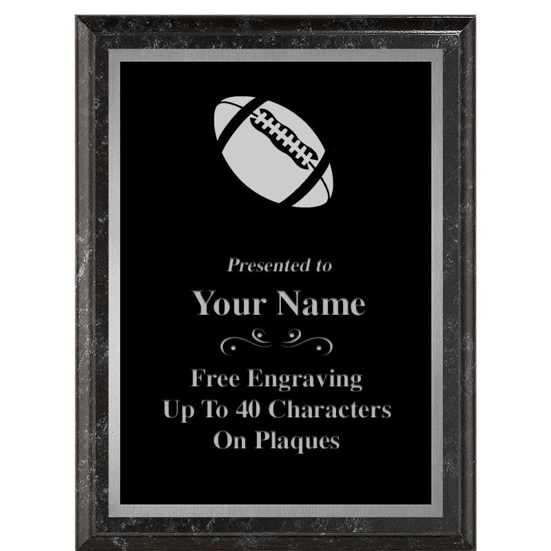 6X8 BLACK MARBLEIZED PLAQUE SV