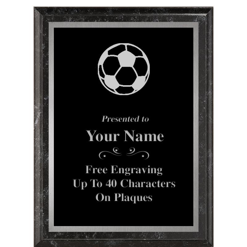 6X8 BLACK MARBLEIZED PLAQUE SV