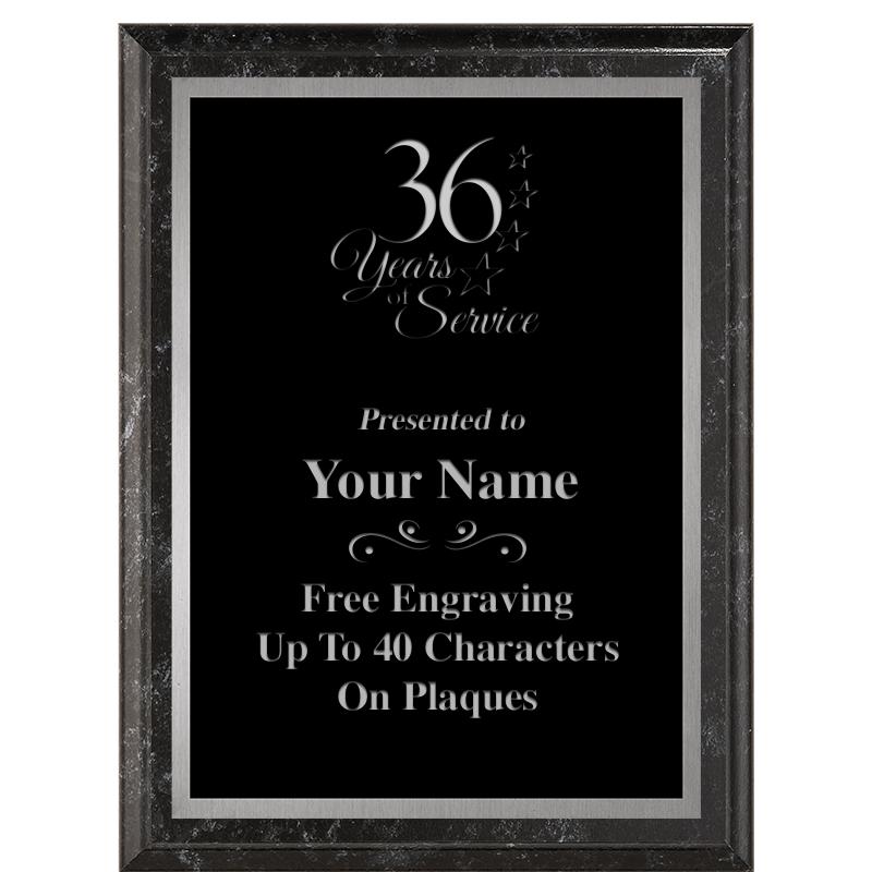 6X8 BLACK MARBLEIZED PLAQUE SV