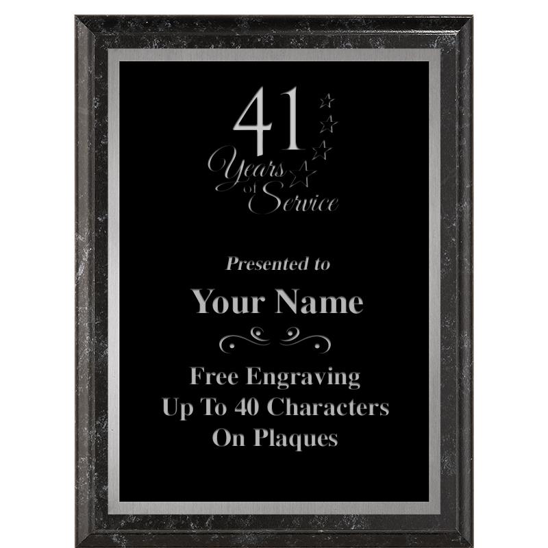 6X8 BLACK MARBLEIZED PLAQUE SV