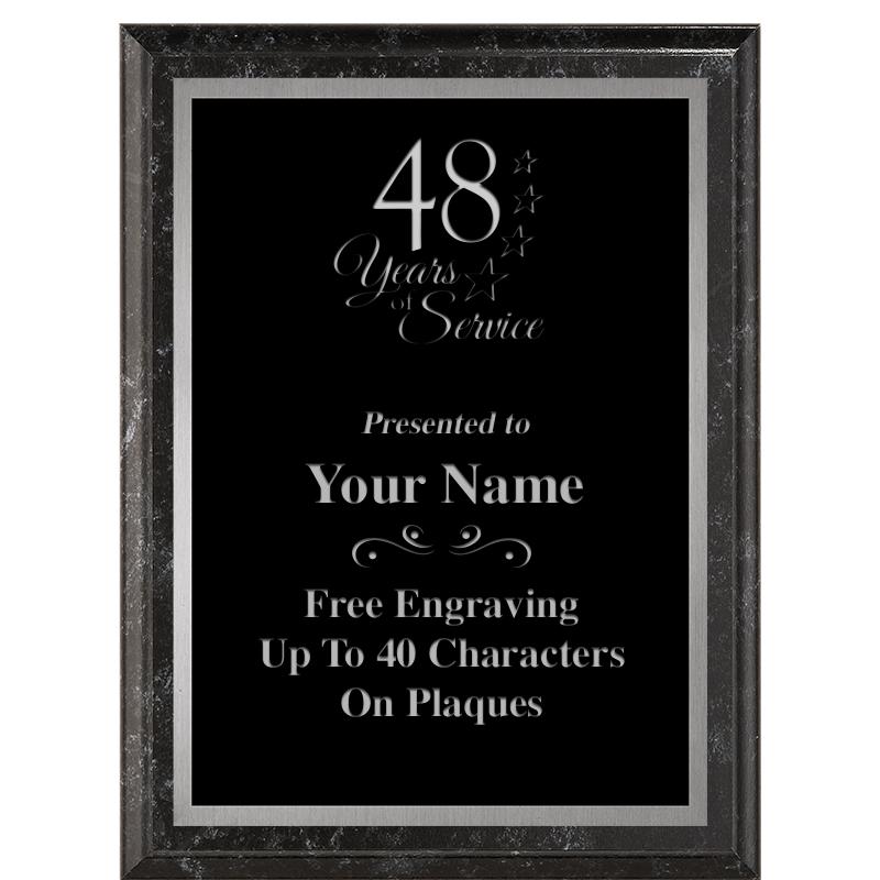 6X8 BLACK MARBLEIZED PLAQUE SV