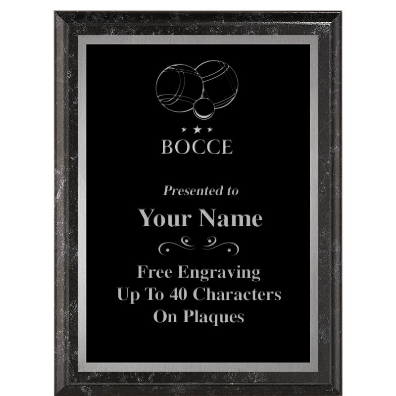 6X8 BLACK MARBLEIZED PLAQUE SV