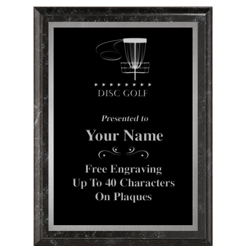 6X8 BLACK MARBLEIZED PLAQUE SV